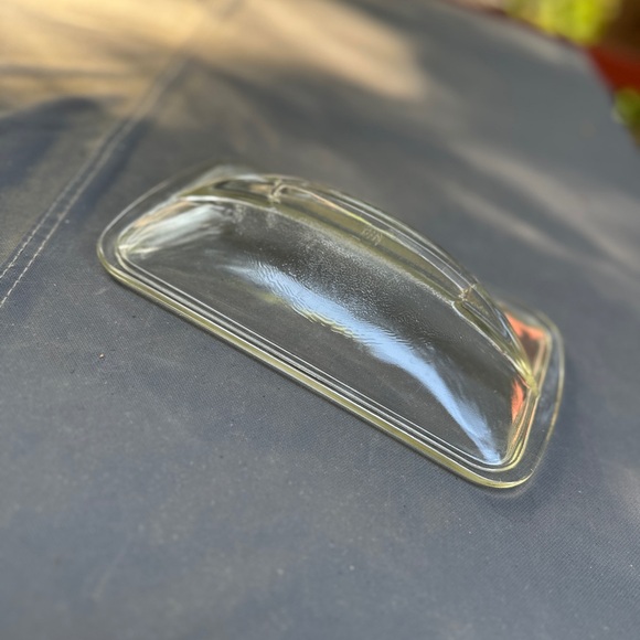 Vintage Westinghouse domed glass lid with fin; for loaf / meatloaf pan - Picture 2 of 8